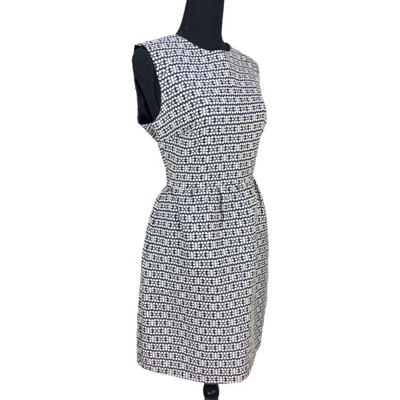 Blue/Cream PIT Amsterdam Fit & Flare Dress US Sz 6 - Picture 3 of 12